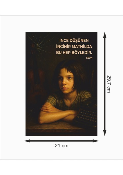 Mathilda Ince Düşünen Incinir Mathilda Bu Hep Böyledir Dekoratif Retro Ahşap Poster fiyatları