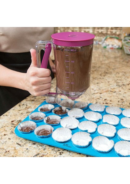 Mutfak Hamuru Dispenseri/ Ölçekli Hamur Dağıtıcı Pankek Cupcake fiyatları
