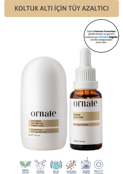 Koltuk Altı Tüylerini Azaltmayı ve Inceltmeyi Hedefleyen Tüy Azaltıcı Bakım Seti