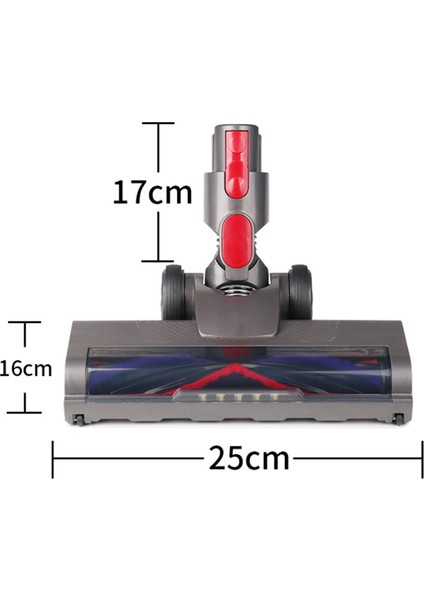 Dyson V15 V11 V10 V8 V7 Için Sert Ahşap Zemin Süpürgesi Aparatı Yedek Yumuşak Rulo Fırça Çubuğu LED Işığı (Yurt Dışından) fiyatları