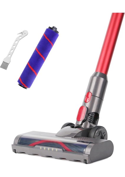 Dyson V15 V11 V10 V8 V7 Için Sert Ahşap Zemin Süpürgesi Aparatı Yedek Yumuşak Rulo Fırça Çubuğu LED Işığı (Yurt Dışından) fırsatları