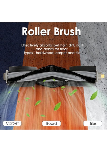 Ecovacs Deebot X1/ X1 Omni/ X1 Turbo/ X1 Pro OMNI/T10/T10 OMNI/T10 PLUS/T20/T20 Omni Elektrikli Süpürge Parçaları Için 4 Adet Rulo Fırça (Yurt Dışından) fiyatları