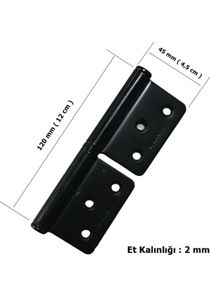 Güven Iş Çelik Panel Yönsüz Kapı Menteşesi 12 cm Mat Siyah modelleri