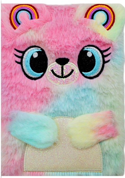 Kulaklı Hayvanlar Peluş Hatıra ve Not Defteri A5 Çizgili 80 Yaprak (PD104)