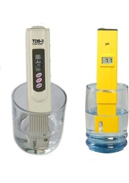 Kalem Tipi Tds Metre Ph Metre Su Saflık Ölçme Ph Ölçer 2 Ürün
