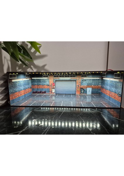 20 Araçlık Hotwheels Garaj Diorama 1.64 Ölçek