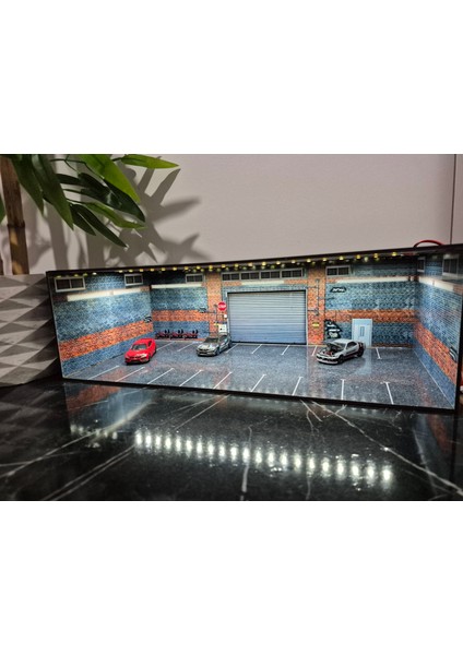 20 Araçlık Hotwheels Garaj Diorama 1.64 Ölçek modelleri