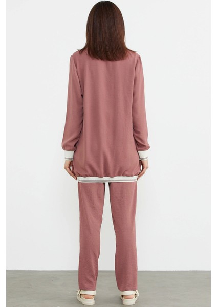 Sementa 76326 Şal Yaka Fermuarlı Krep Takım indirimleri