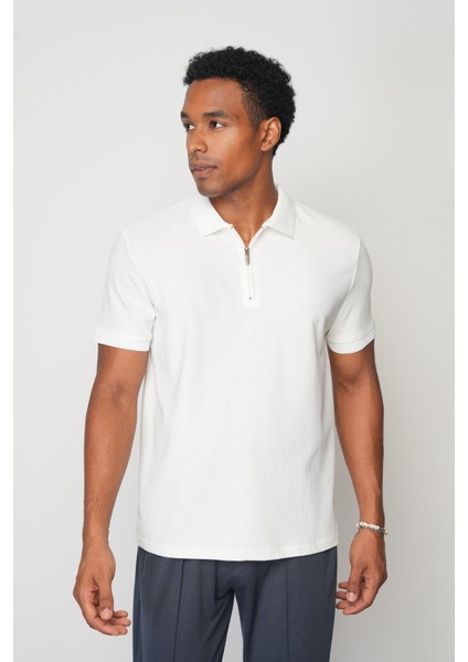 Beyaz Blue Regular Fit Polo Yaka Erkek T-Shirt E1003 fırsatları