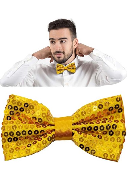 Altın Payetli Pullu Papyon fırsatları
