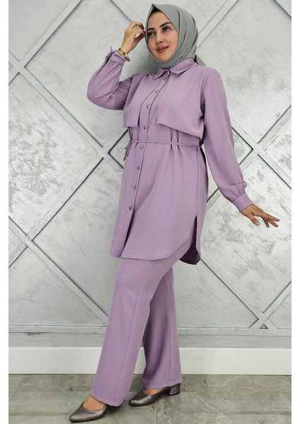 Kadın Beli Bağcıklı Tesettür Takım fiyatları