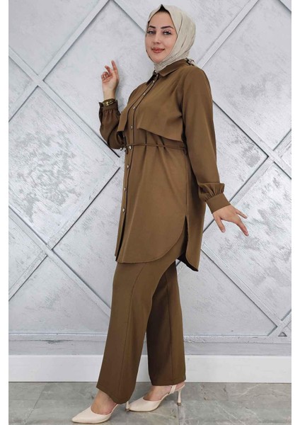Kadın Beli Bağcıklı Tesettür Takım fiyatları