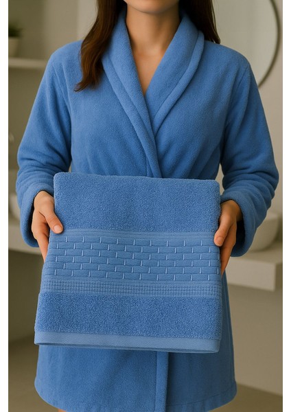 Nevin Modeli Bornoz Takımı – %100 Pamuk Bornoz ve 50X90 Yüz Havlusu modelleri