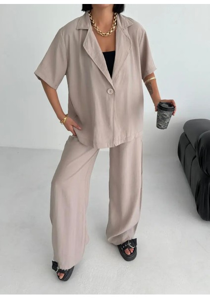 Modal Ceketli Takım Vizon