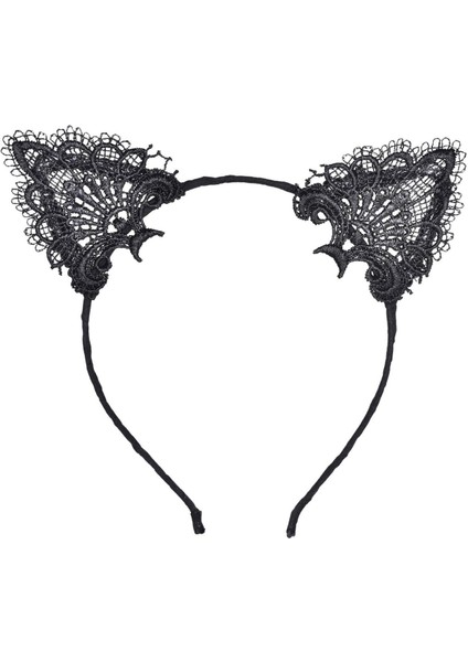 Siyah Kedi Dantel Taç + Eldiven Seti – Parti, Dans ve Kostüm Kombini modelleri