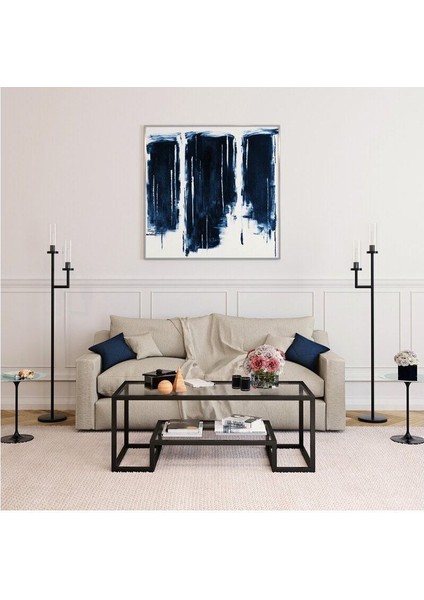 Pegged Siyah Metal Cam Orta Sehpa fiyatları