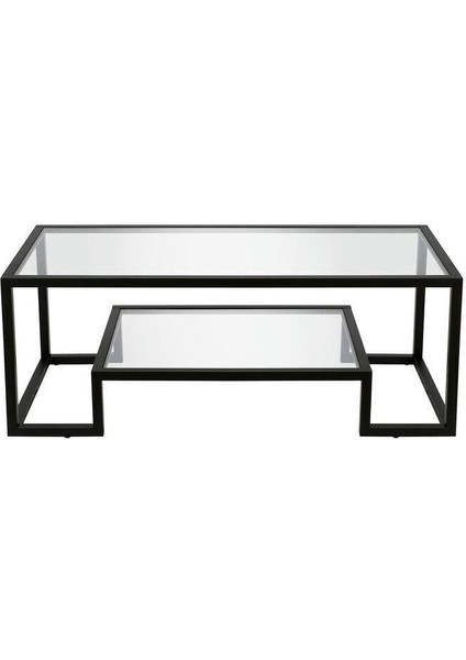 Pegged Siyah Metal Cam Orta Sehpa fırsatları