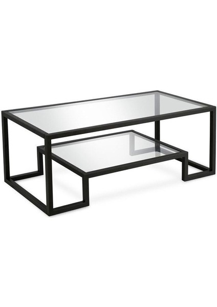 Pegged Siyah Metal Cam Orta Sehpa indirimleri