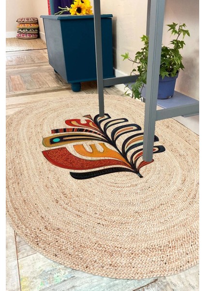 Dijital Kaymaz Yıkanabilir Jüt Görünümlü Modern Salon Halısı Mutfak Halısı Balkon Halısı Yolluk DC-4150