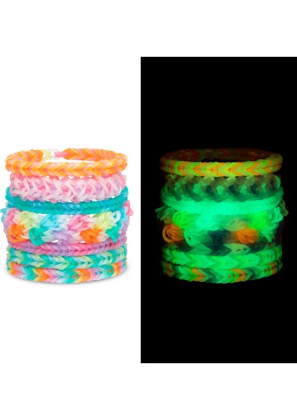 Rainbow Loom 7000 Parça Karanlıkta Parlayan Bileklik Seti - 2 Happy Loom, 150 Klips indirimleri