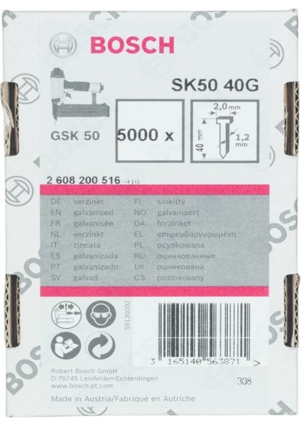 Gsk 50 Çivisi 30MM 5000Lİ 200514