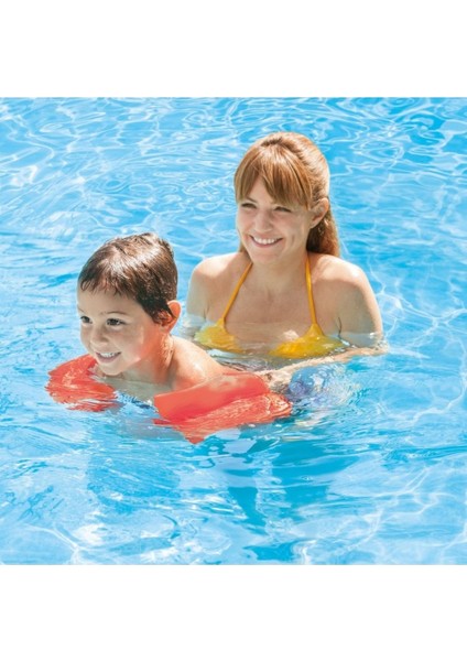 Intex Çocuk Yüzme Kolluğu Havuz, Deniz Turuncu 25X17 cm 6-12 Yaş M-59642