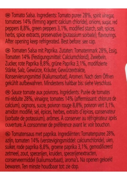 Tomato Salsa 2150 ml indirimleri