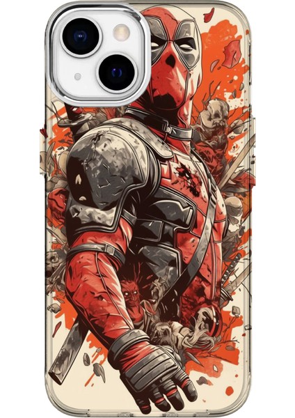 IPHONE 15 Özel Deadpool Tasarımlı Lüks Silikon Kılıf