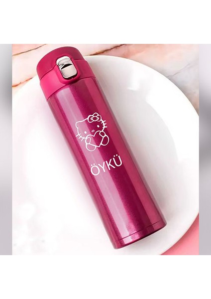 Kişiye Özel Lazer Baskılı 500ML Çelik Hello Kitty Baskılı Termos – Sızdırmaz, Vakumlu, Kilitli Kapak modelleri