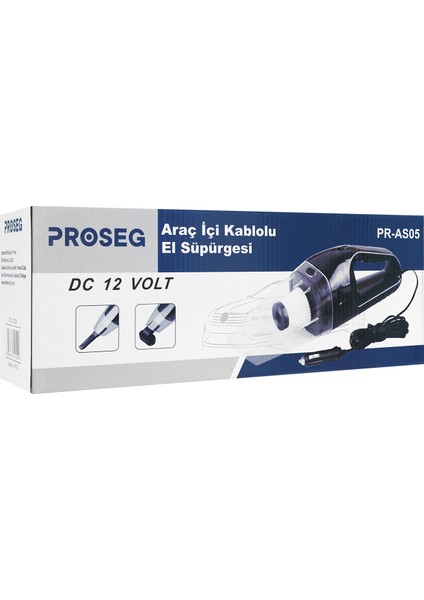 Portatif Vakumlu Üflemeli Mini Kablolu Araç Süpürgesi - Toz ve Kül Temizliği El Süpürgesi PR-AS05