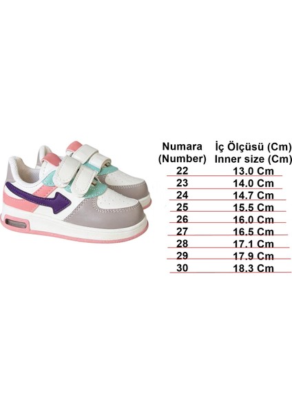 CC230 Cırtlı Kız Erkek Işıklı Çocuk Okul Kreş Günlük Spor Ayakkabı
