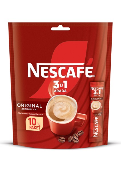 3ü1 Arada Çözünebilir Kahve 17, 5g 10'lu Paket 10X6 fiyatları