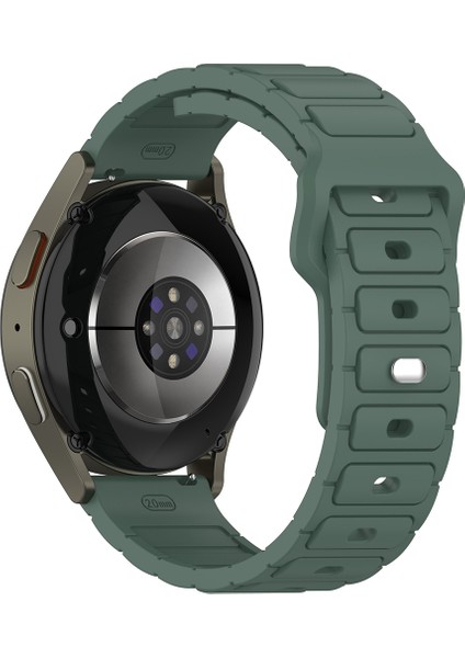 Huawei Watch Gt Sport (46.5 Mm) Uyumlu 22MM Yeni Tasarım Silikon KORDON-132 Koyu Yeşil