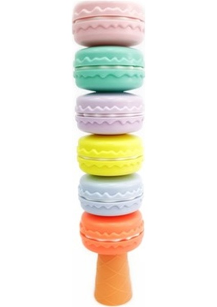 Makaron Görünümlü - Şekilli Fosforlu Kalem Pastel Renkli 6 Lı