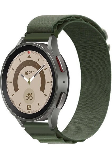 Galaxy Watch 6 (44MM) Uyumlu 20MM Kancalı Kumaş Kordon-74 Yeşil fiyatları