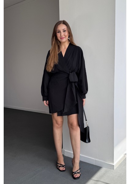 Nicky Modal Kruvaze Bağlamalı Elbise fiyatları