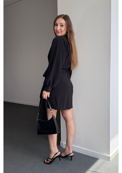 Nicky Modal Kruvaze Bağlamalı Elbise modelleri