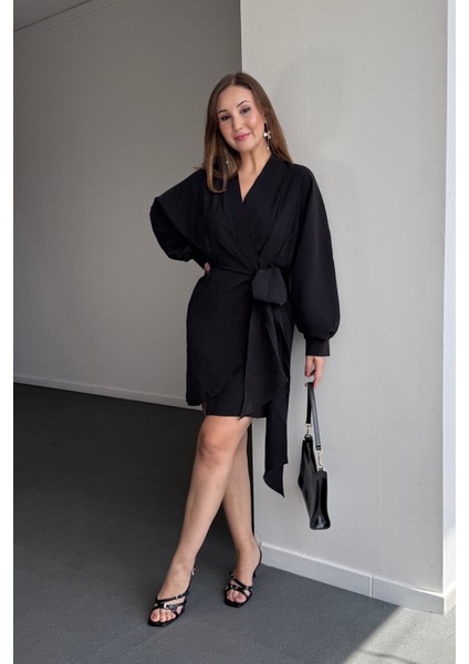 Nicky Modal Kruvaze Bağlamalı Elbise fırsatları