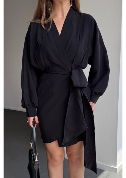 Nicky Modal Kruvaze Bağlamalı Elbise indirimleri