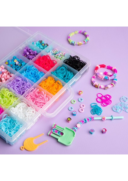 Rainbow Loom Beadmoji Deluxe Set - 2200 Renkli Lastik & 340 Emoji Boncuk, Hızlı Tezgah Dahil modelleri