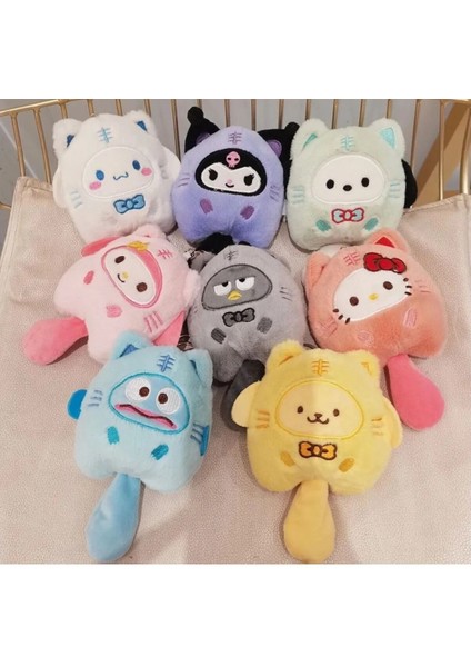 1 Adet Sevimli Sanrio Kawaii Peluş Bebek Araba Çanta Süsü Anahtarlık