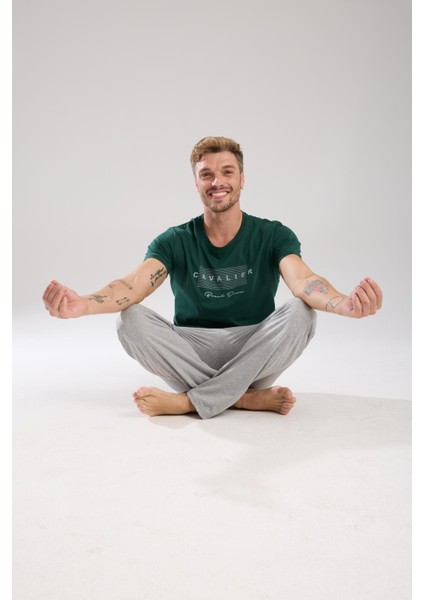 Erkek Yeşil Kısa Kol Pijama Takımı fırsatları