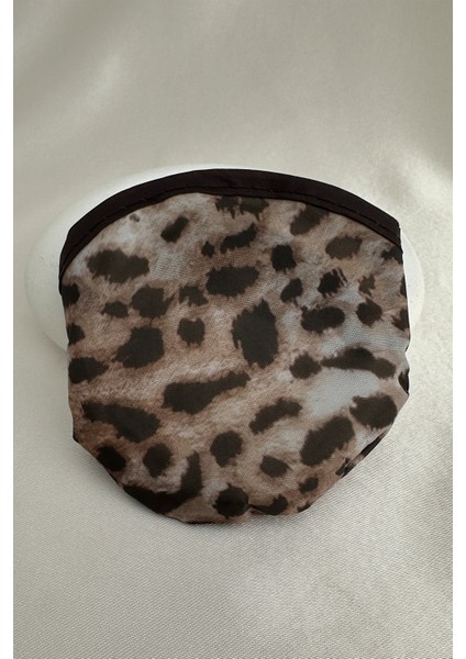 Kahverengi Leopar Desenli Aparatlı Çantalı Katlanabilir Tasarım Yuvarlak Yelpaze (21*21) modelleri