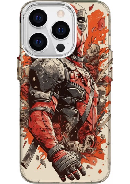 IPHONE 14 Pro Max Özel Deadpool Tasarımlı Lüks Silikon Kılıf