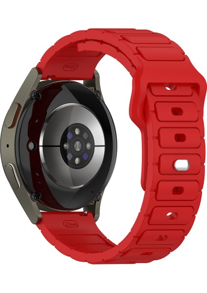 Amazfit Bip 5 Uyumlu 22MM Yeni Tasarım Silikon KORDON-132 Kırmızı