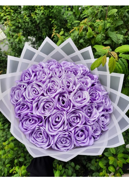 Saten Kurdele 4 cm Lila Renk 10 Metre Süsleme, Solmayan Gül fırsatları