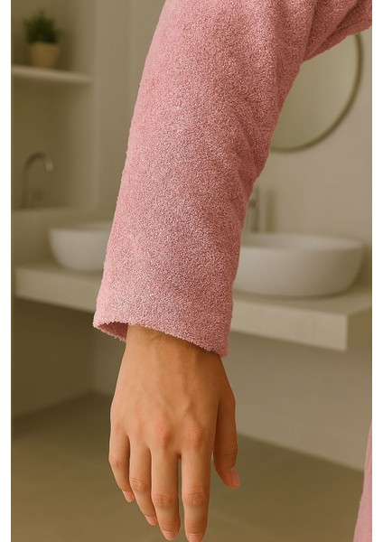 Nevin Modeli Bornoz Takımı – %100 Pamuk Bornoz ve 50X90 Yüz Havlusu indirimleri