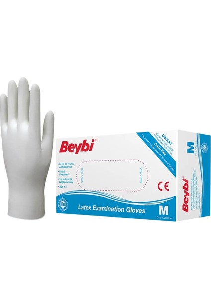 Lateks Pudralı (M) Medium Beden Muayene Eldiven -100 Lü Paket fırsatları
