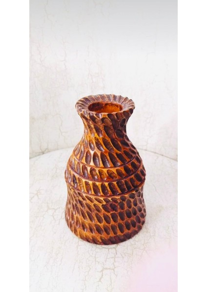 Venüs Model El Yapımı Oyma Motifli Ahşap Vazo fiyatları