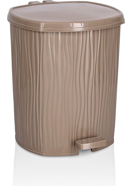 Plastik Kum Beji Dalga Model Pedallı Çöp Kovası 20 Lt ( Iç Kovalı )